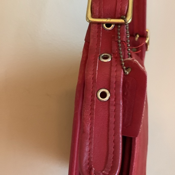 Vintage Red Coach Legacy Flap 9145 Leather Crossbody Handbag united states - Picture 6 of 16